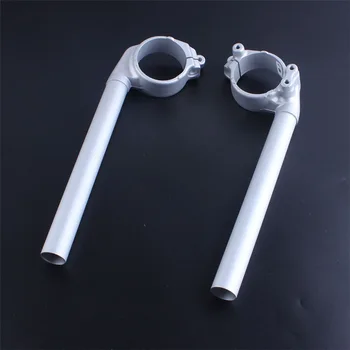 

Motorcycle CNC Handle Bar Clip On For Yamaha YZF R1 2004-2008 2005 2006 2007 Silver