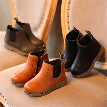 

Baby Girls Boots Ankle Solid Winter Boots Kids Warm PU Leather Children Shoes Autumn Size 21-36 bota infantil