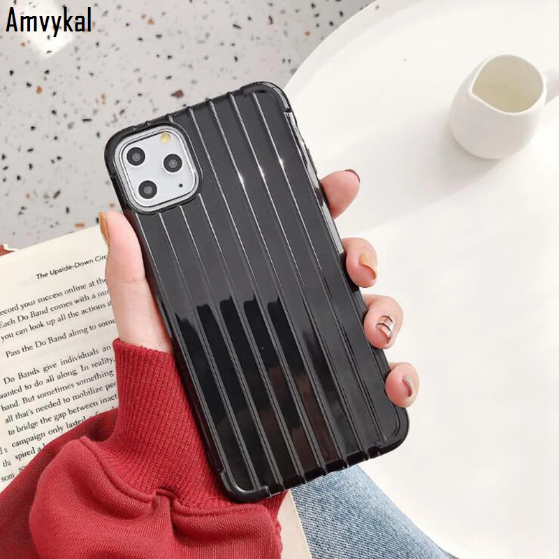 200 шт силиконовый чехол для iphone 6S 7 8 Plus TPU Fundas чехол для iphone 11 Pro XR X XS Max чехол для iphone 11pro мягкий чехол - Цвет: Black