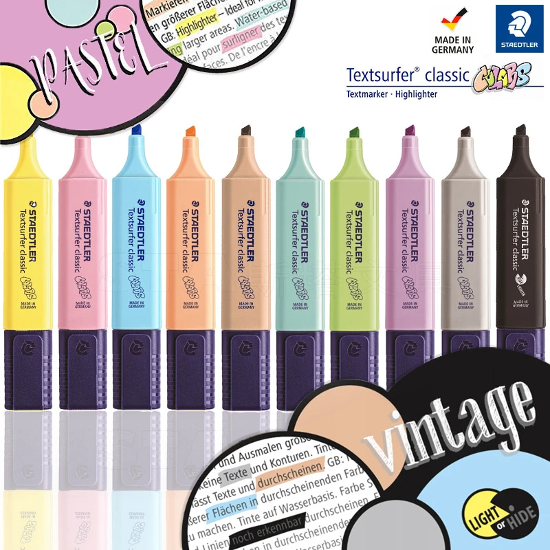 1 шт. Staedtler хайлайтер косой маркер ручка дети граффити пуля журнал маркер ручка для записей школьные принадлежности
