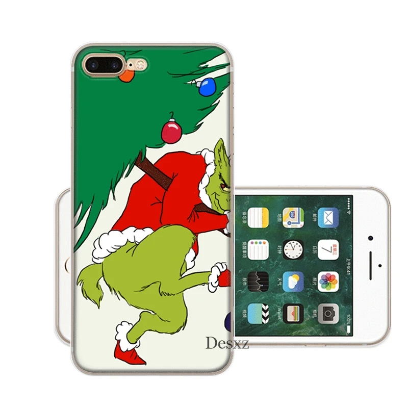 H11 Чехол для мобильного телефона iPhone 11 Pro X XR XS Max 5 5S SE 6 6S 7 8 Plus жесткий чехол зеленый Grinch Рождество - Цвет: H11