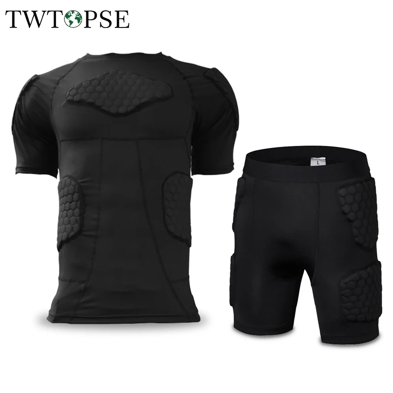 TWTOPSE, для мужчин, для мальчиков, Спортивная, мягкая, компрессионная рубашка, ребра, защита для футбола, баскетбола, пейнтбола, велоспорта, MTB, велосипеда, велосипедная майка