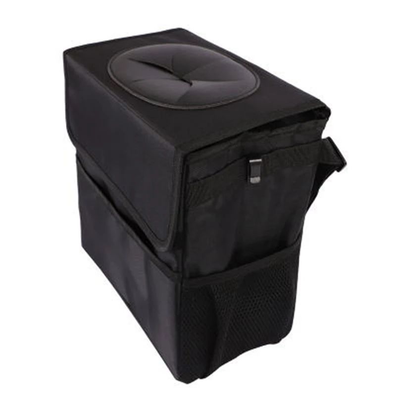 

Car Trash Can with Lid Multi-Function Outdoor Trash Can Hanging Storage Bag - Foldable and Portable Vegetable Bag