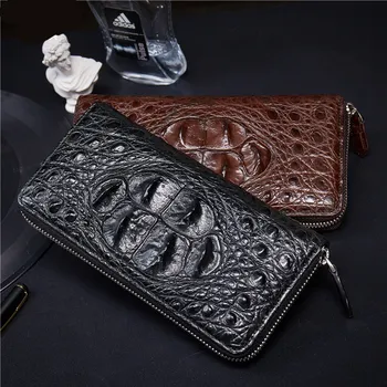 

Crocodile Wallet Male Genuine Leather Long Fund Zipper Hand Package Man Business Affairs Leisure Time New Design purse HOT sale
