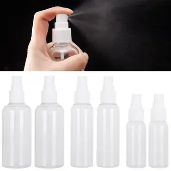 

6Pcs/set Spray Bottle Transparent Press Type Empty Spray Bottle Toner Liquid Storage Container for Travel Use Parfum Bottle b