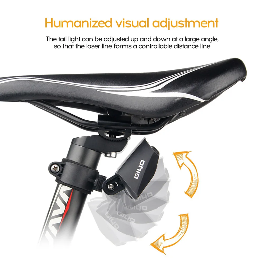 GIYO Bicycle Laser Steering Bicycle Rear Bike Light 2000mAh Battery Remote Control Automatically Open at Night Bicycle Light