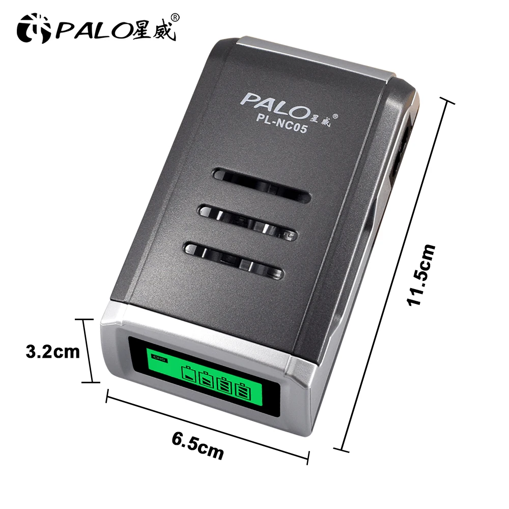 Интеллектуальное зарядное устройство PALO C905W с 4 слотами для Ni CD MH батарей AA/AAA ЖК