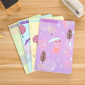 

4pc A5 Notebook Paper Planner Bullet Journal Agenda School Diary Note Book Student Soft Copybook Notebook