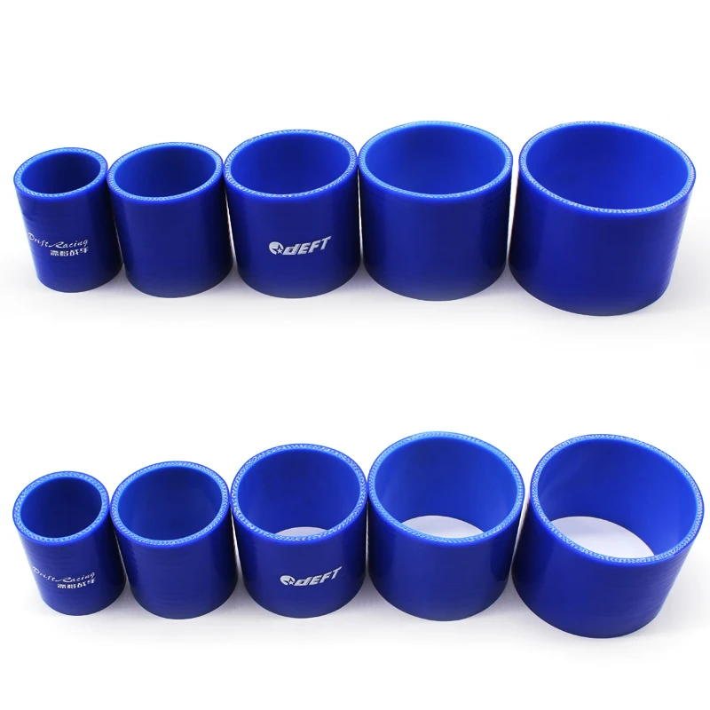 DEFT Straight 4 Ply Silicone Intercooler Turbo Intake Pipe Coupler Hose BLue 0 Degree Silicone Straight Hose