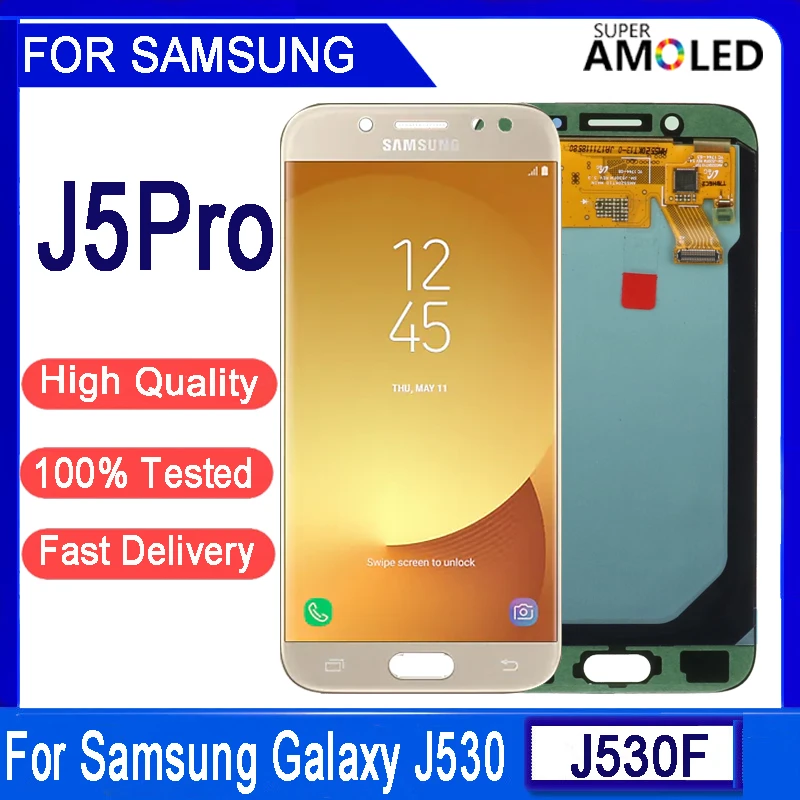 Original 5 2 Lcd For Samsung Galaxy J5 Pro 17 J530 J530f Lcd Display Touch Screen Digitizer Assembly For Samsung J530 Display Mobile Phone Lcd Screens Aliexpress