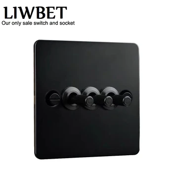 

Black color 3 gang 2 way Wall Switch and AC220~250V Stainless steel panel Light Switch with black color toggle
