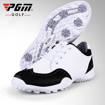 

Pgm Women Leather Light Weight Golf Shoes Slip Resistant Skidproof Golf Sneakers Waterproof Shock Absorption Shoes AA10103