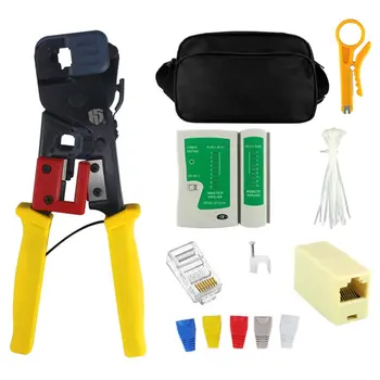 

Professional Compact LAN Network Tool Kit Network Installation Tools Cable Tester Crimper Stripper Tool Bag Set