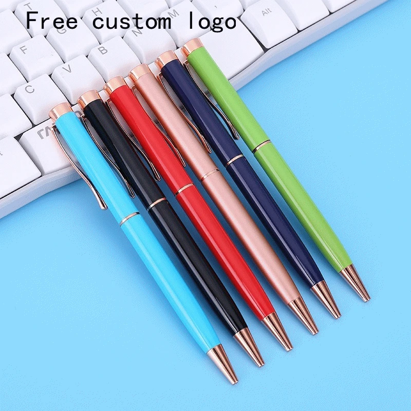 

Turn Metal Steel Rod Ballpoint Pen Multicolor Business Ballpoint Pen Customized LOGO High-end Writing Stationery