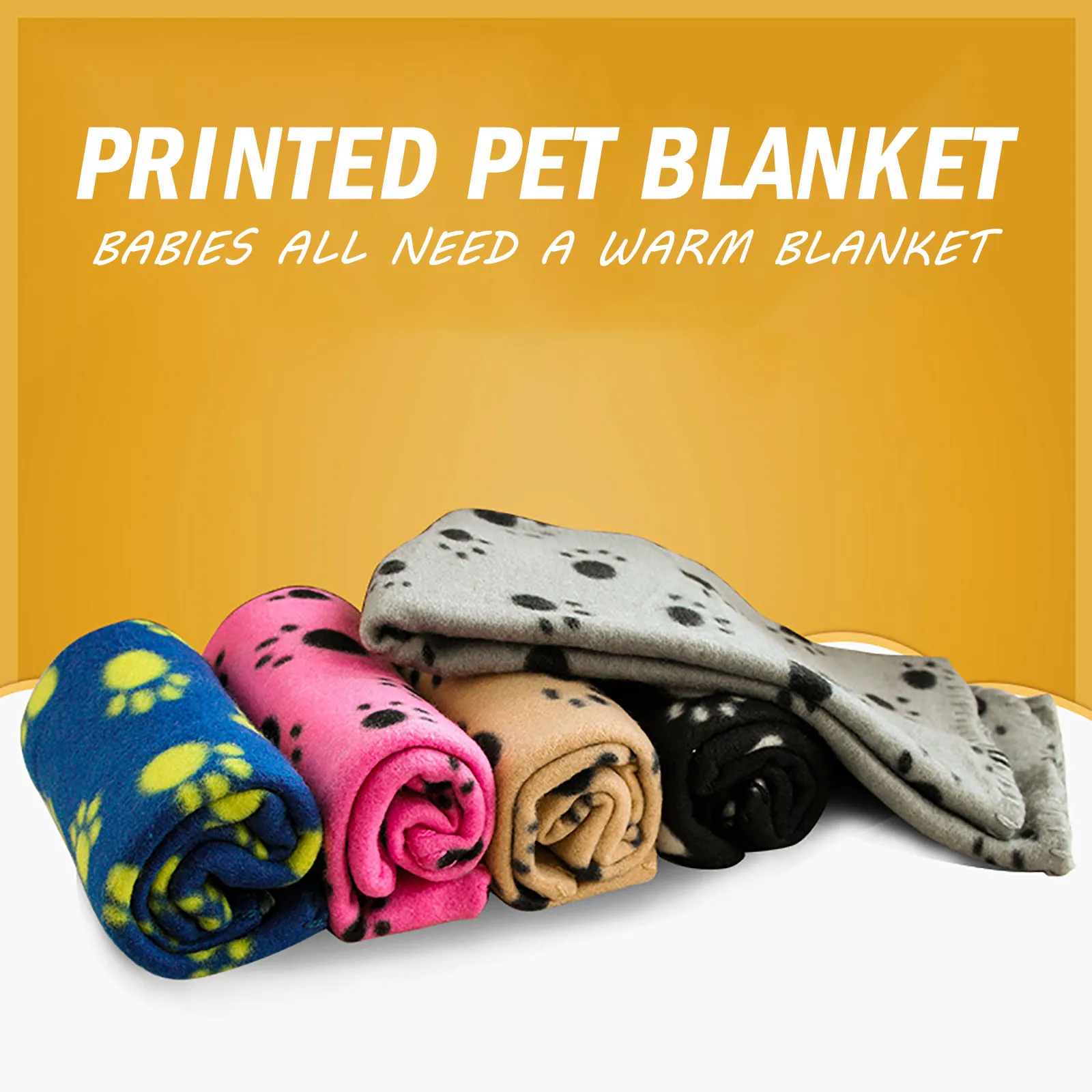 Print Paw Pet Dog Bed Dog Blankets Soft Fleece Cat Cushion Blanket Winter  Warm Pet Cats Cover Blanket For All Dogs Mat P5 - AliExpress