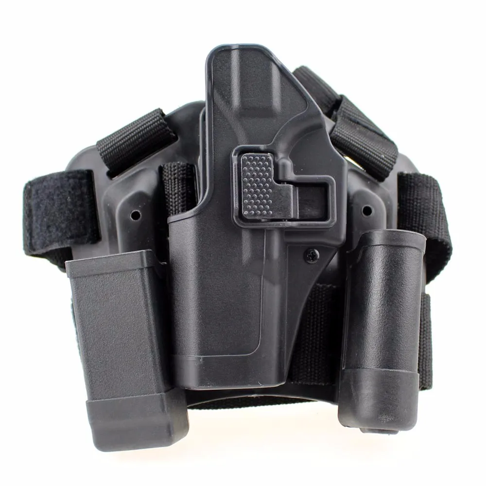 Военная кобура Glock с откидной ногой, тактическая кобура с левой рукой Для Пистолетов Glock 17 19 22 23 31 32, чехол для пистолета, кобура - Цвет: Black