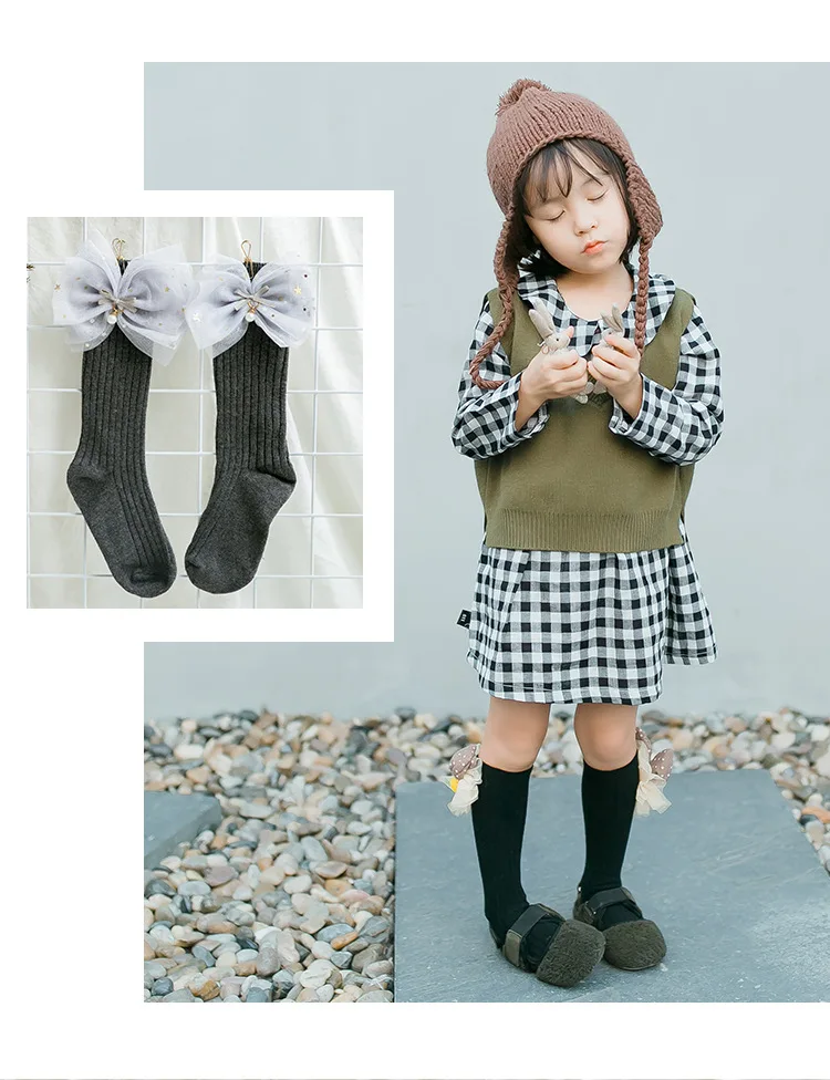 Z125 CHILDREN'S Socks Cute Fashion Children's Socks Autumn And Winter New Style Cool Princess Bow Doll Tube Socks