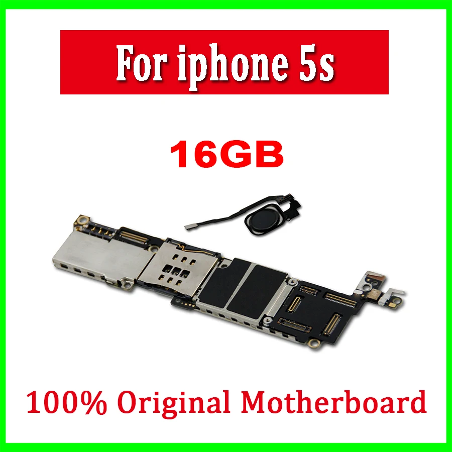 Материнская плата для iphone 5s черная с распознаванием отпечатков пальцев 16 ГБ 100%
