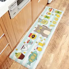 1 шт. нескользящий коврик с героями мультфильмов Водонепроницаемый маслостойкий коврик ПВХ кожа кухонный коврик японский стиль домашняя износостойкая Бытовая 45x150 см