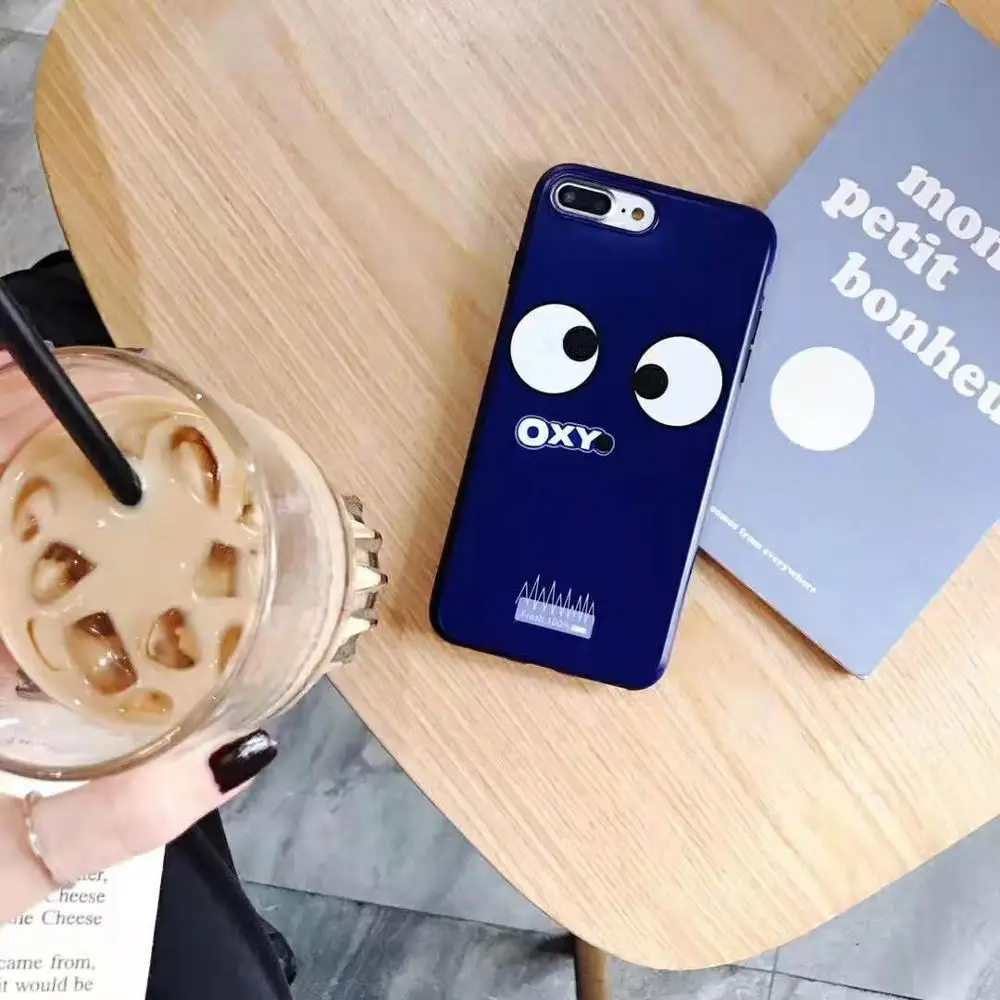 7 Забавный 3D чехол для телефона с изображением печенья для iphone 11 pro Max XR XS MAX X Мягкий силиконовый чехол с большими глазами Чехол для iphone 7 8 6s 6 plus coque - Цвет: 7