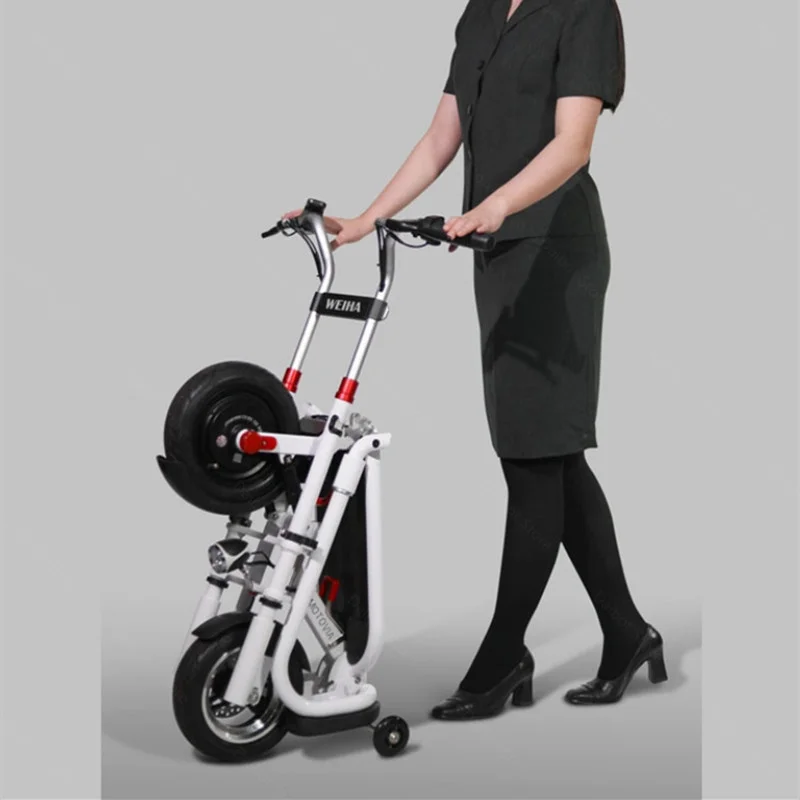 Electric Scooter Bicycle Full Folding Two Wheels Electric Bicycle Motorcycle 10 Inch 48V 350W Portable Electric Bike For Adults (28)