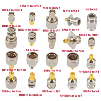 

20pcs N Type BNC TNC SMA RF Connector Adapter Kit Test Converter R9JC