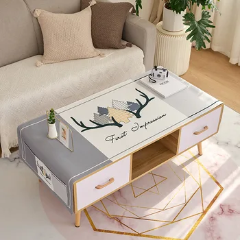 

Nordic Waterproof Oil-proof Anti-fouling Cotton Linen Tea Table Mat Cloth Restaurant Home Rectangle Tables Cover Cloths Desk