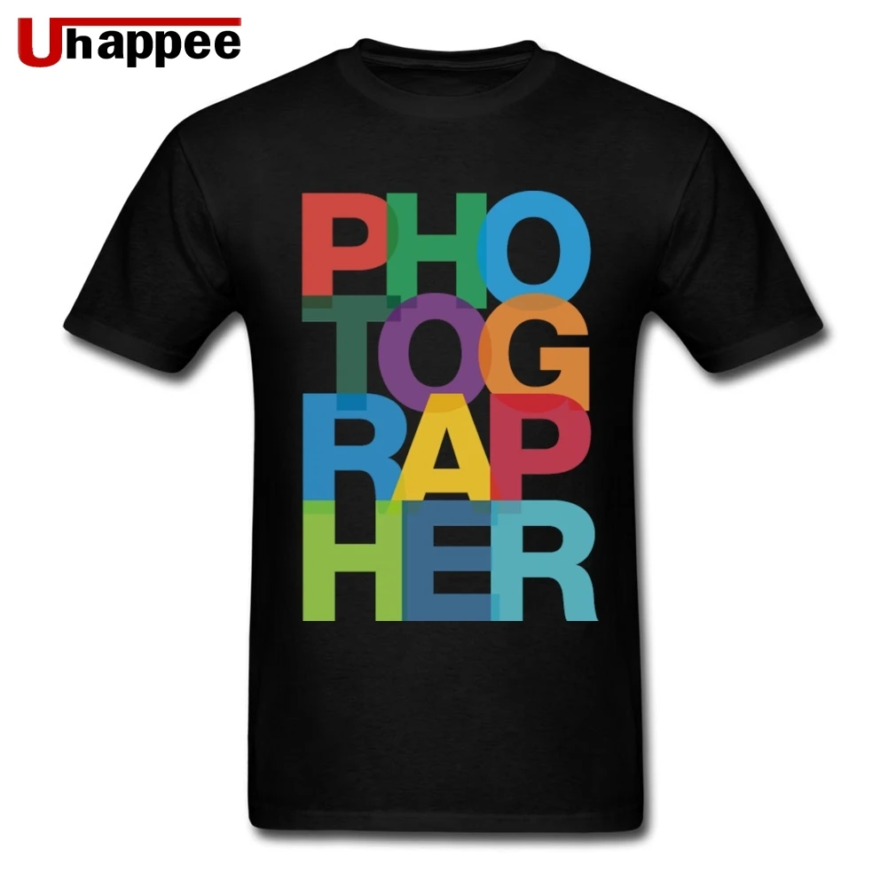 Великолепные красочные фотографы Футболки Мужские Пользовательские печати