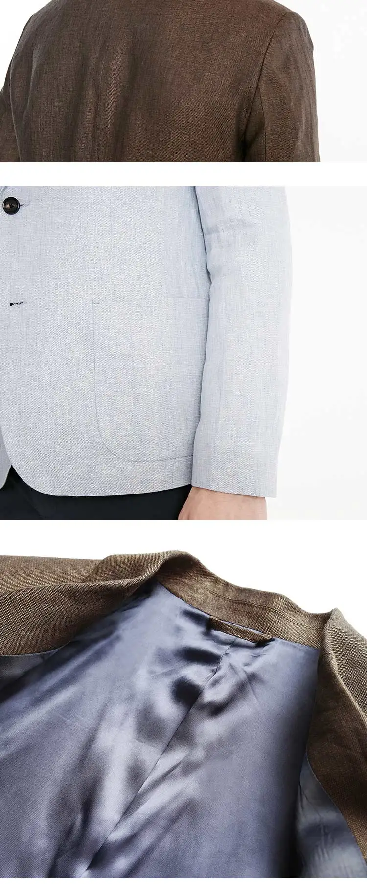 JackJones Мужской приталенный льняной бизнес-Повседневный блейзер мужская одежда 219108517