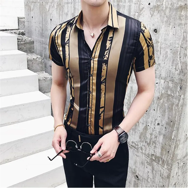 Fashion Designer Party Prom Shirt Slim 