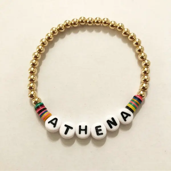 G. YCX, Африканский стиль, виниловые браслеты с дисками, радужные, на заказ, с именем сердца, с золотым наполнением, из бисера, тянущиеся браслеты, красочные, богемные, подарок - Окраска металла: 1