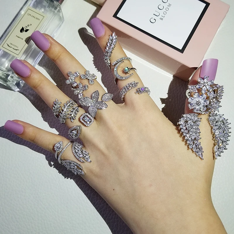 2021 New Arrival Luxury Fashion Solid 925 Sterling Silver Adjustable Ring For Women Girl Valentine's Day Gift Lady Jewelry Z3 - Image 3