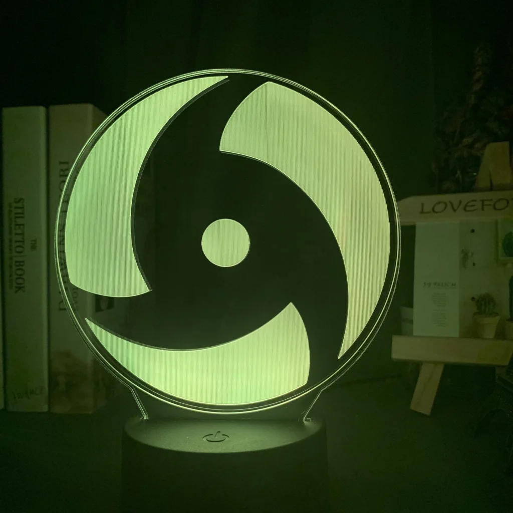 Japanese Anime Naruto Mangekyo Sharingan Naka Led Night Light Study Room Decoration Kids Child Birthday Gift 3d Illusion Lamp