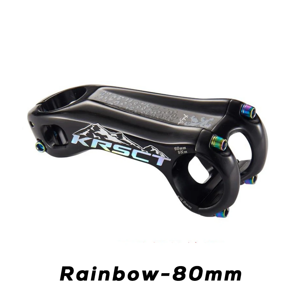 rainbow-80mm KRSCT руля велосипеда дорожный 20 градусов руля дорожный MTB велосипед Легкая ручка 7075CNC ручка из алюминиевого сплава 28,6/31,8 мм 80/90/100 мм - Цвет: rainbow-80mm