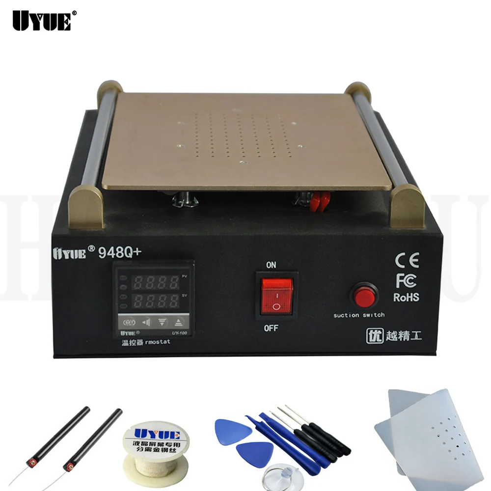 

UYUE 948Q+ Max 11 inches Built-in Vacuum Pump Mobile phone LCD Screen Separator Machine Glass Touch Screen Refurbished Repair