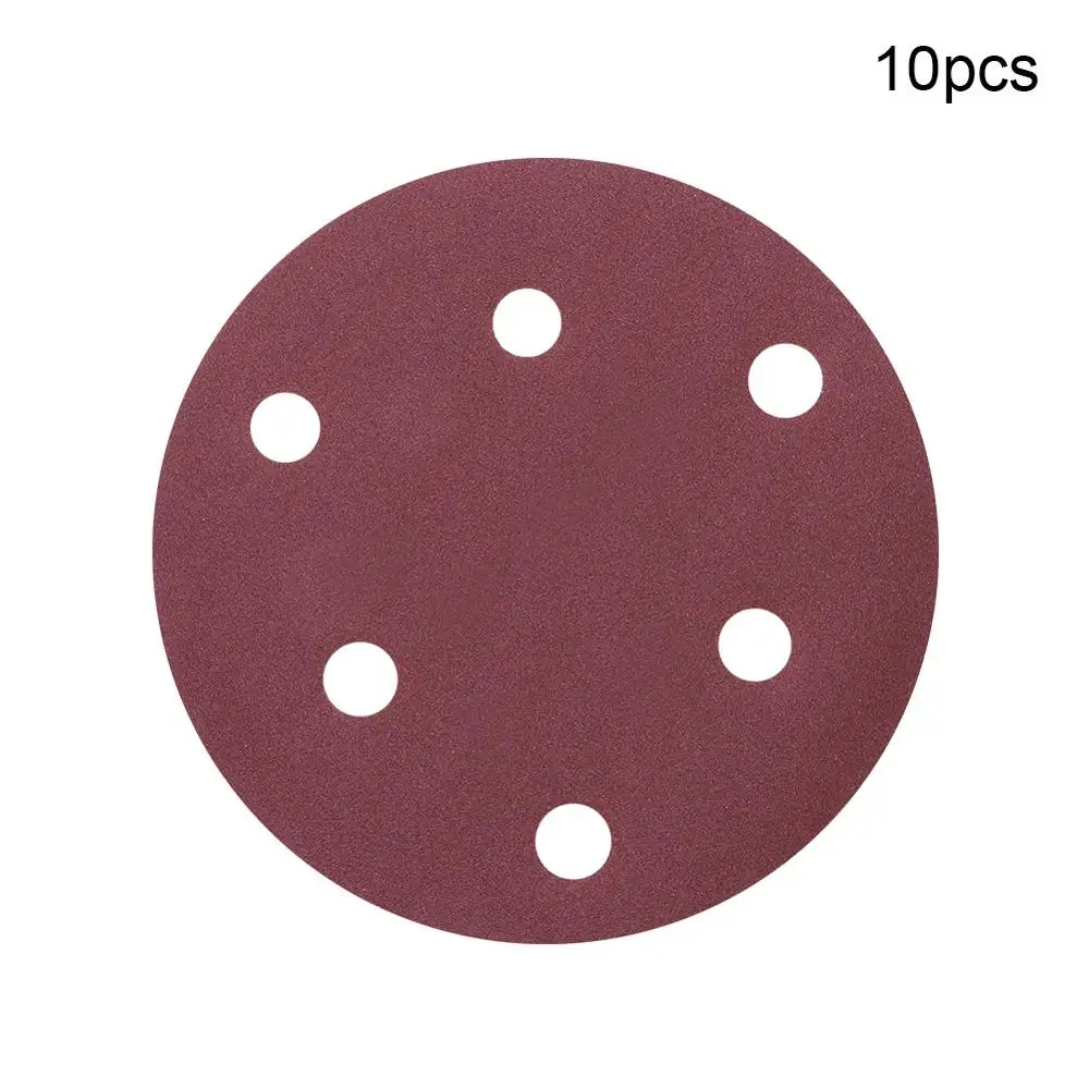 Grit 180 Holex10pcs Прочный 125 мм круглый наждачный диск с шестью отверстиями для песочных листов зернистость 60~ 240 карбид кремния шлифовальный диск абразивные полировочные Инструменты 10 шт - Цвет: Grit 180 Holex10pcs
