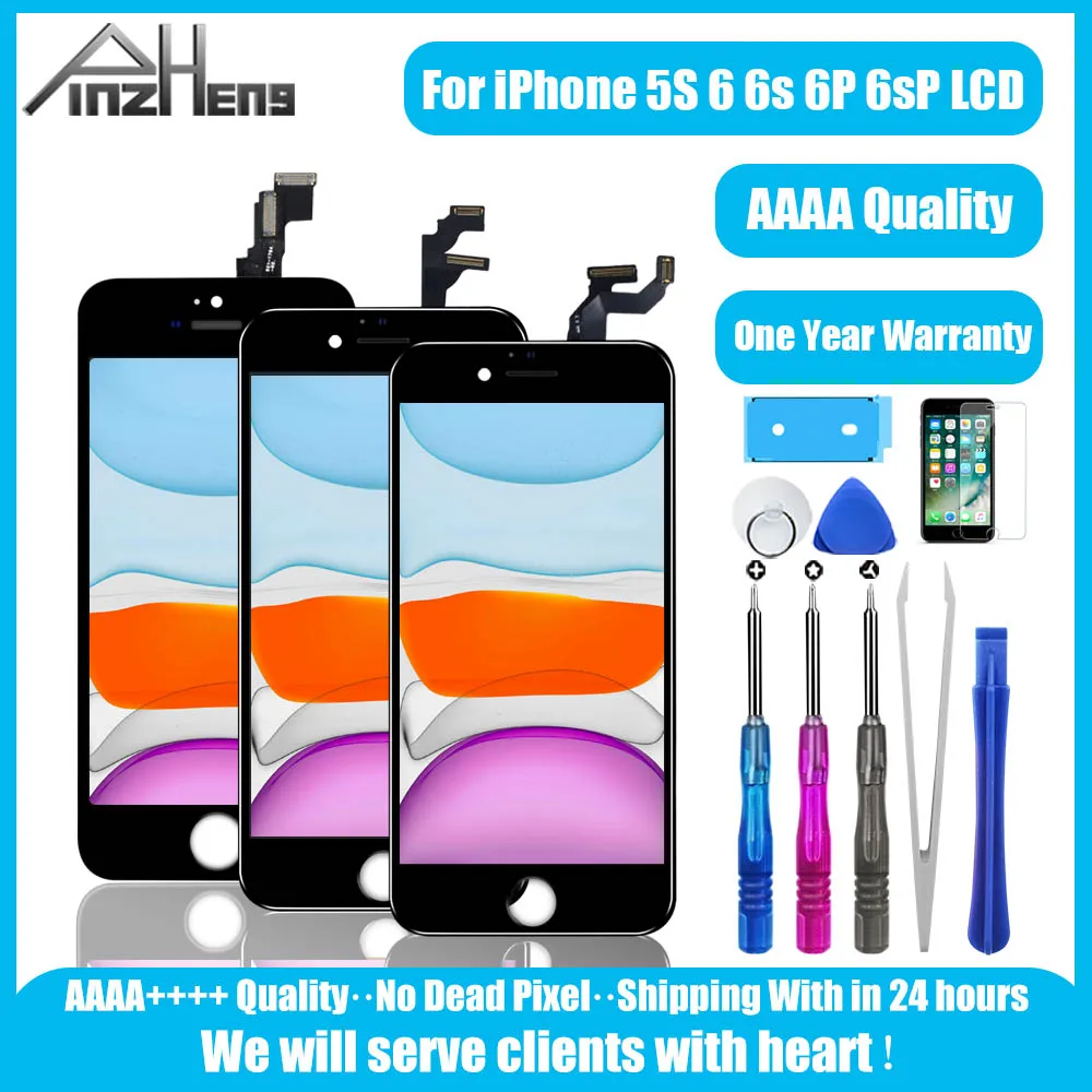 

PINZHENG AAAA Display LCD For iPhone 5S 6 6S Plus Screen LCD Display Assembly Digitizer Pantalla With 3D Touch Replacement LCDs