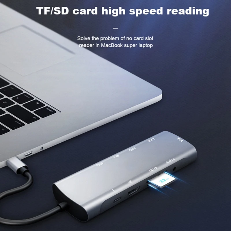 10 в 1 type C к HDMI многофункциональная док-станция для MacBook usb-хаб PD Быстрая зарядка
