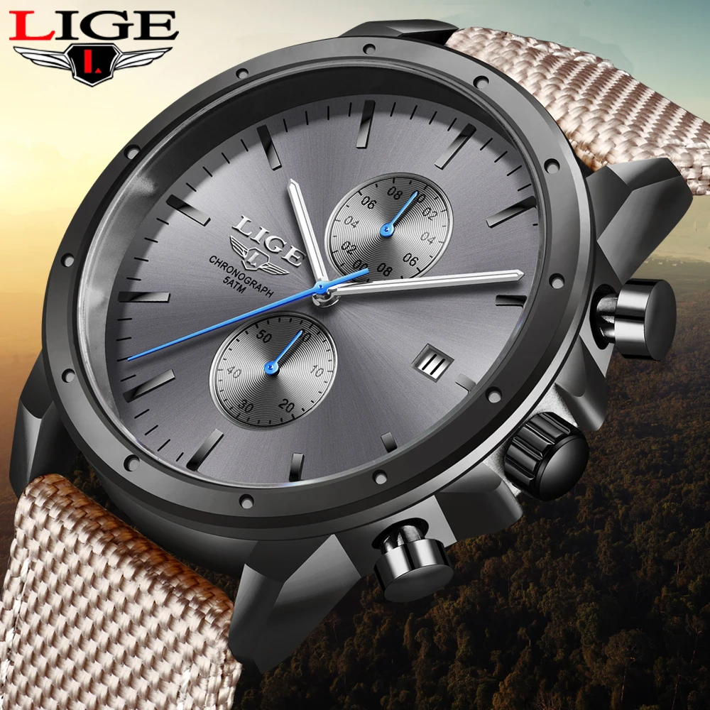 

LIGE 9991 New Fashion Mens Watches Top Brand Luxury Waterproof Date Watch For Men Military Sport Quartz Clock Relogio Masculino