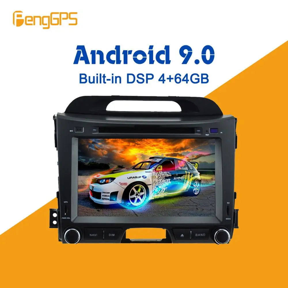 Android 9,0 PX5 4+ 64 ГБ Автомобильный dvd-плеер встроенный DSP Автомобильный мультимедийный радио для KIA SPORTAGE 2010- gps-навигация Авторадио