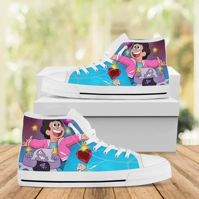 Steven Universe Custom Hightops Casual Sneakers Shoes For Man High For  Men/high Quality Handiness Light Weight Sneakers|Skateboarding| - AliExpress