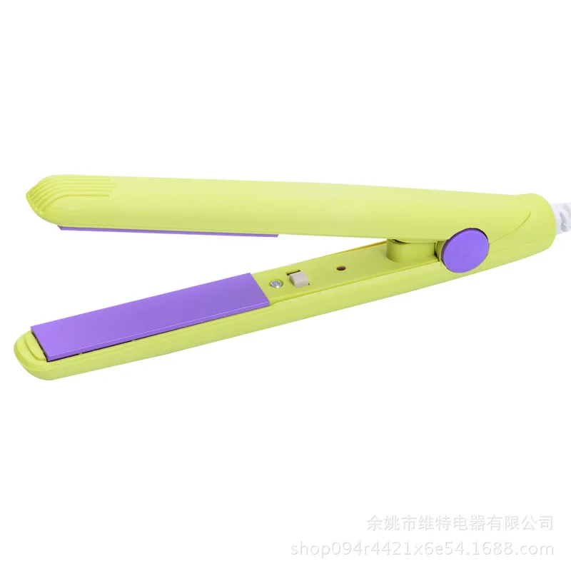 yellow Straight Мини керамический электронный выпрямитель волос утюжок Chapinha выпрямление гофрированных утюгов щипцы для волос Инструменты для укладки 220 В - Цвет: yellow Straight