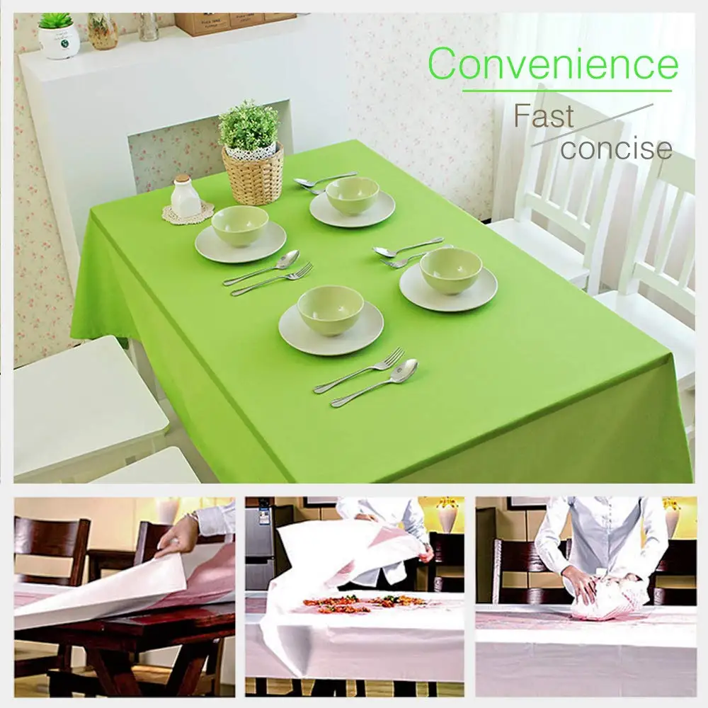 137x274cm Plastic Tablecloth Waterproof Birthday Tablecloth Cover for Party Wedding Catering Events Tableware 8 Colors