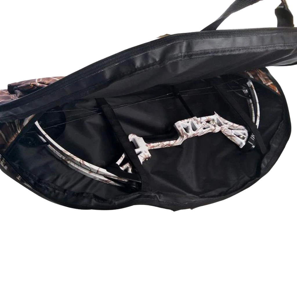 Ultra-light Archery Hunting Canvas Compound Bow Bag Holder Carry Case with Arrow Pocket Handle & Straps 45.3' x 17.7'