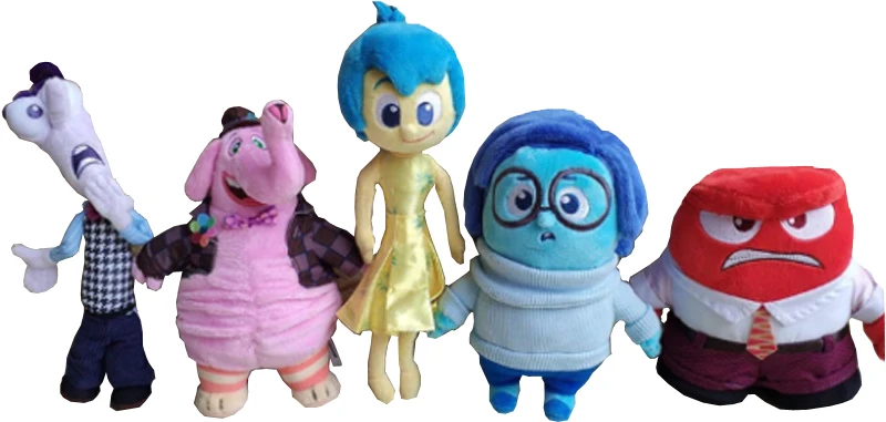 5 Disney Pixars Inside Out Plush LOT - Fear Joy Bing Bong Disgust Anger ...