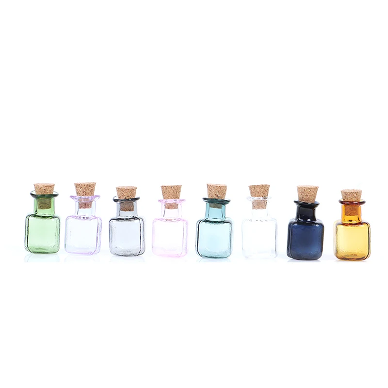 2Pcs 1/12 Dollhouse Miniature Glass Jar with Dried Food Lid for Kitchen Accessory Dolls Accessories Furniture Toys mini glass bottles kitchen food storage jars