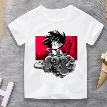 

Goku Dragon Ball Z cotton T Shirt Summer Fashionable Short Sleeve Tee Tops Kids Anime DBZ Harajuku Comfort T-Shirts Boy Girl