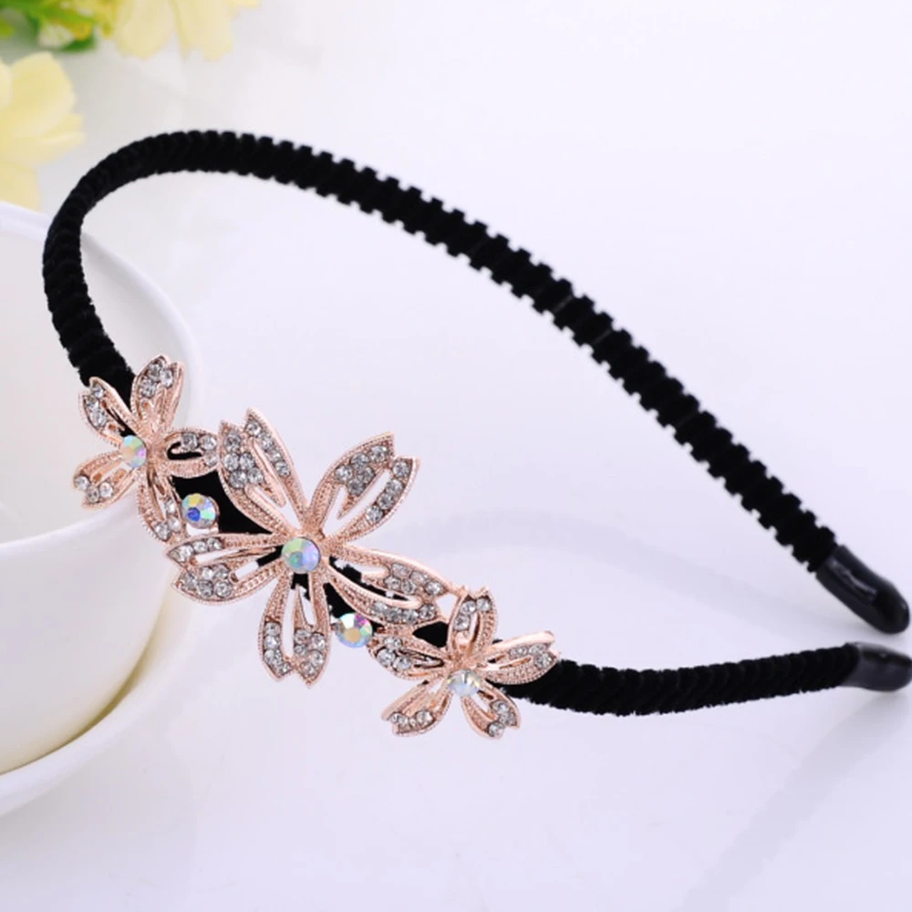 Женская Цветочная Хрустальная повязка на голову Женская повязка для головы головные уборы Стразы для свадебной короны аксессуары для головных уборов