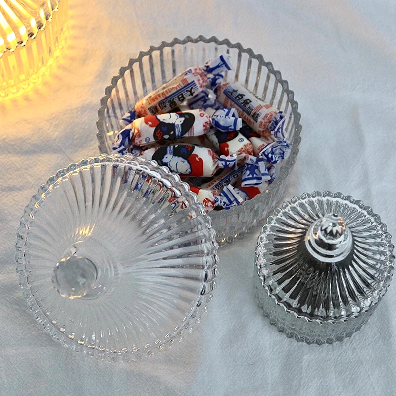 Glass Storage Jar Sugar Bowl and Salt Bowl Kitchen Condiment Dispenser Jewelry Storage Box Home Desktop Decoration Send A Gift 2