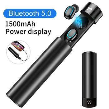 

Q67 Wireless Stereo Tws Bluetooth Headset Mini Sports Binaural 5.0 Digital Display with Power Bank Наушники Bluetooth
